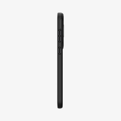ACS05639 - Galaxy S23 Ultra Case Optik Armor in black showing the back with lens protector slot open